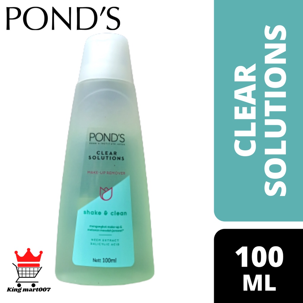 Ponds Shake &amp; Clean Make UP Remover Clear Solutions &amp; Bright Beauty 100ML