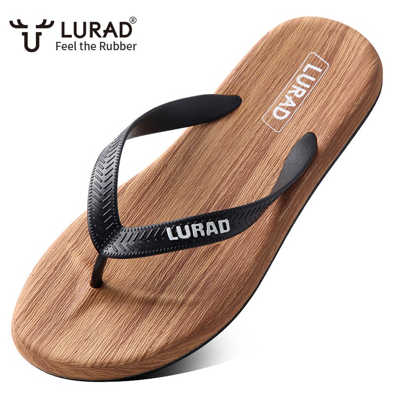 LURAD Sandal jepit baru Sepatu Tren pria musim panas non-slip luar sepatu fashion sudut pantai tidak licin