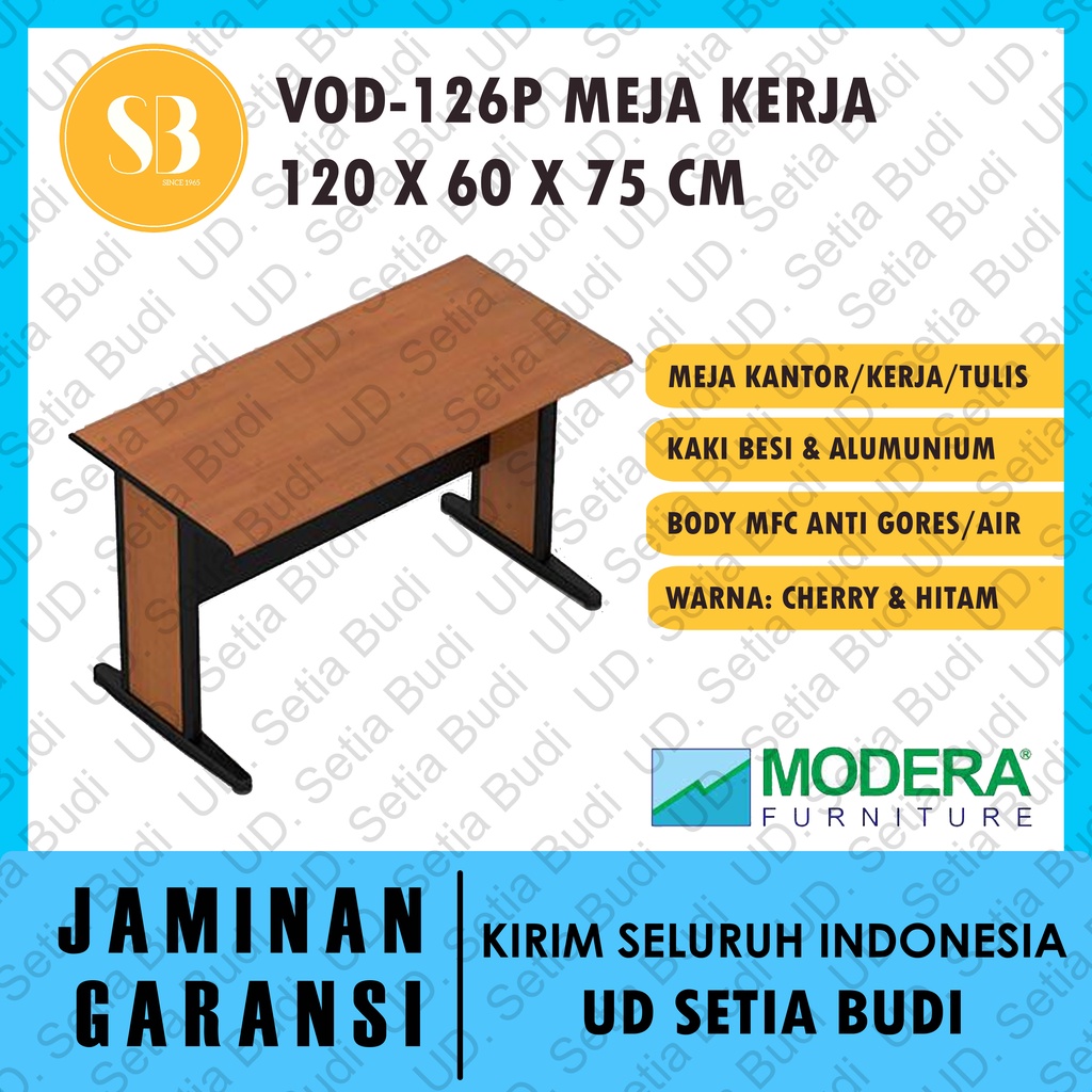 Meja Kantor / Kerja / Tulis Modera V-Class VOD 126 P