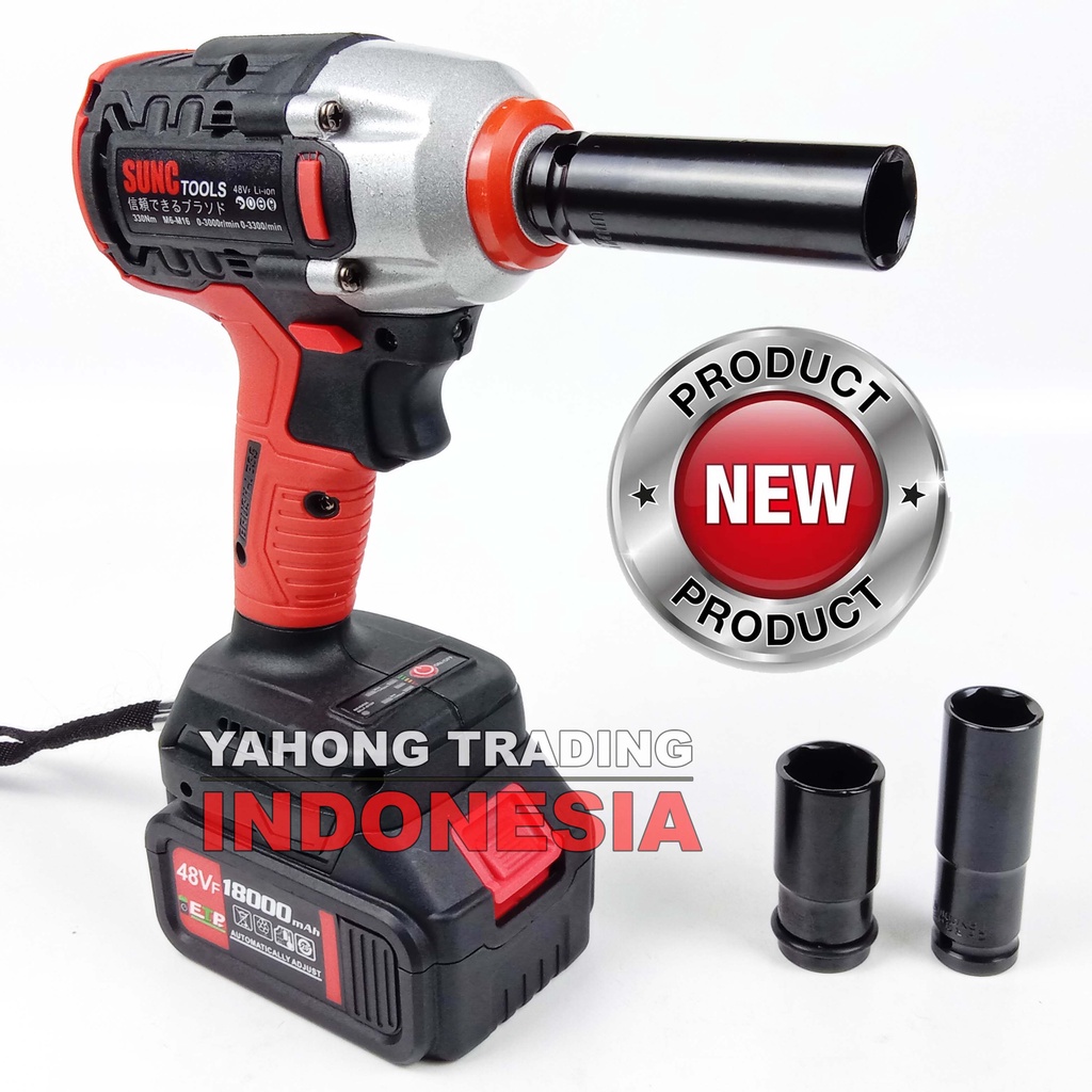 Mesin Impact Baterai Cordless Impact Wrench BRUSHLESS 48V 48VF 48 V SUNC TOOLS