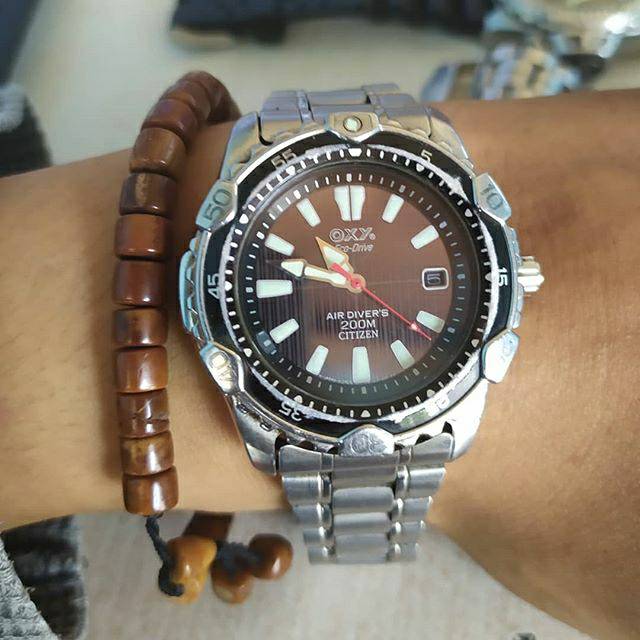 citizen eco drive air diver's 200m titanium