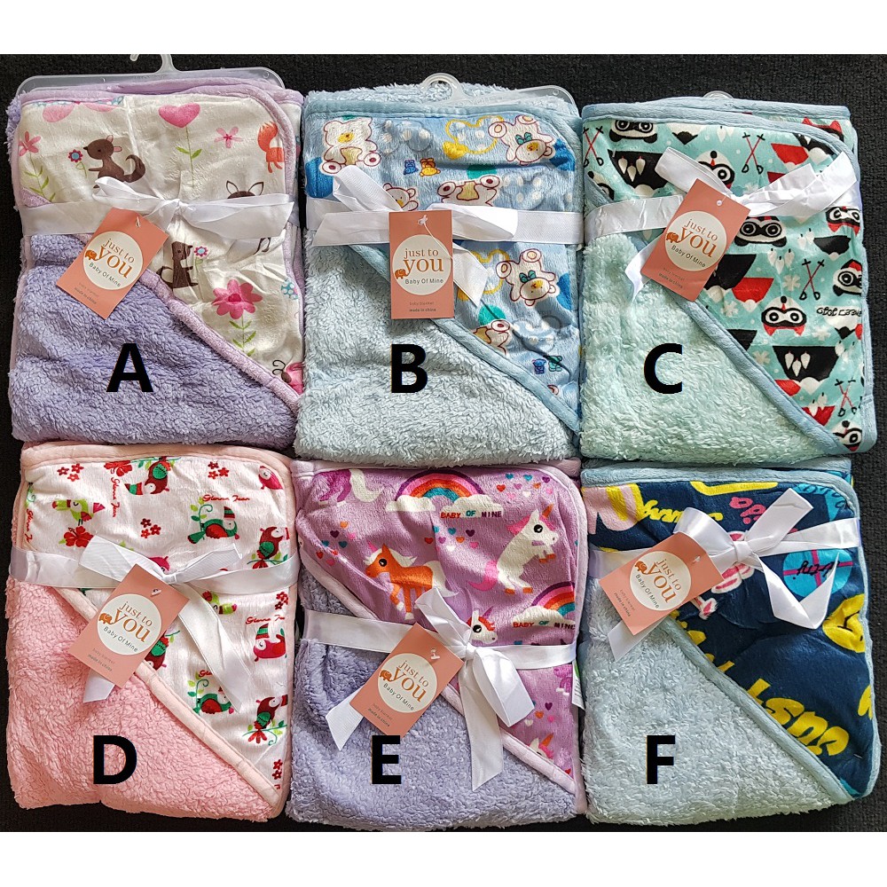 selimut topi carters / selimut topi double fleece/selimut topi/selimut  double fleece topi