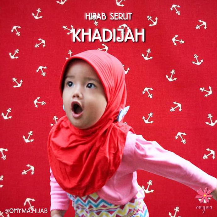 jilbab anak termurah hijab serut khadijah / hijab anak / kerudung anak / jilbab anak merah ready