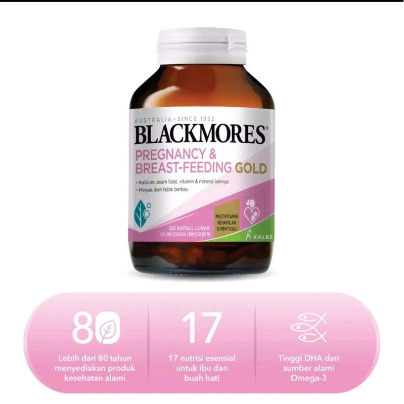 Blackmores pregnancy &amp; breast feeding (120) / NUTRISI IBU HAMIL &amp; MENYUSUI