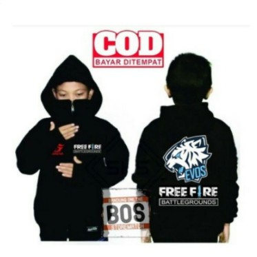 jaket sweater sweter switer fashion anak laki laki ninja freefire evos usia 8 14tahun bisa pakai nam