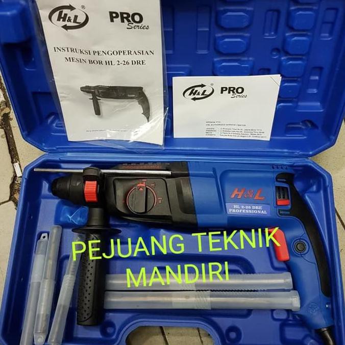 MESIN BOR BETON BOBOK H&L HL 2-26DRE / ROTARY HAMMER H&L HL 2-26 DRE