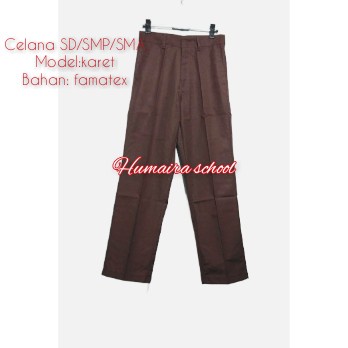 

CELANA SD/SMP/SMA KARET PRAMUKA PANJANG SERAGAM SEKOLAH SIZE:24 s/d 42 - PRAMUKA/COKELAT, 24-25