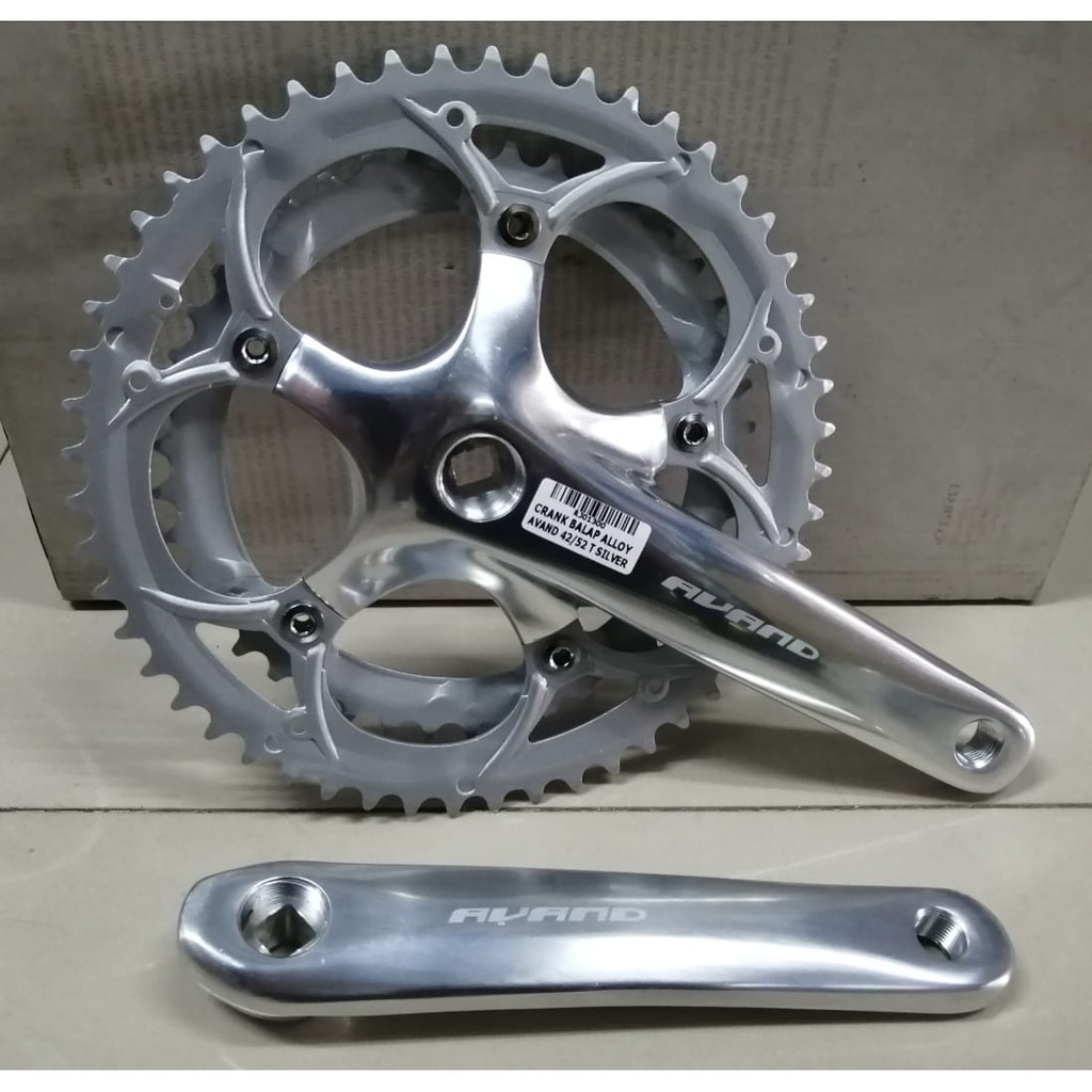 Crank Avand 2 speed bcd 130 Silver dan black