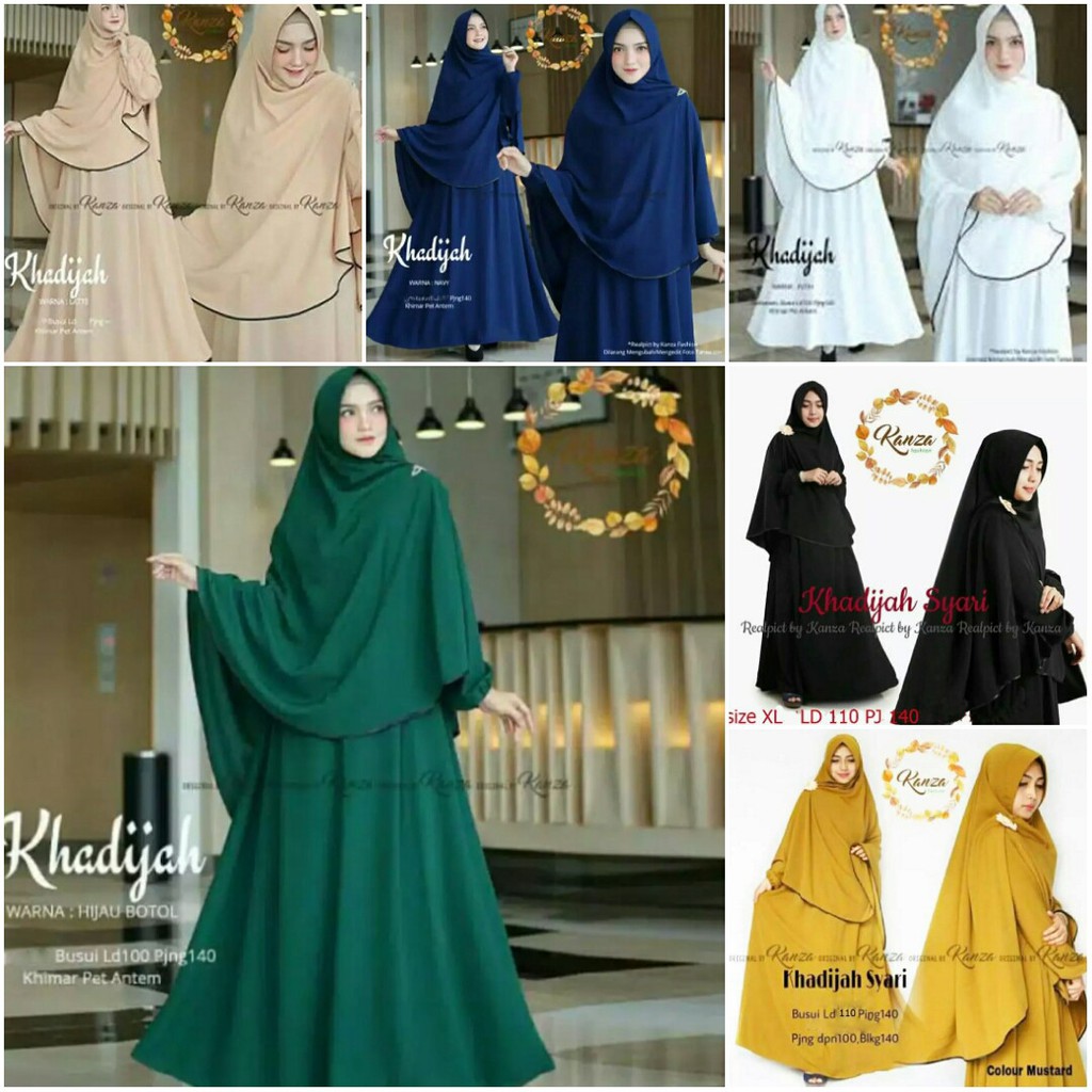 Khadijah Syari Free Hijab / Gamis Syari / WickyCollection