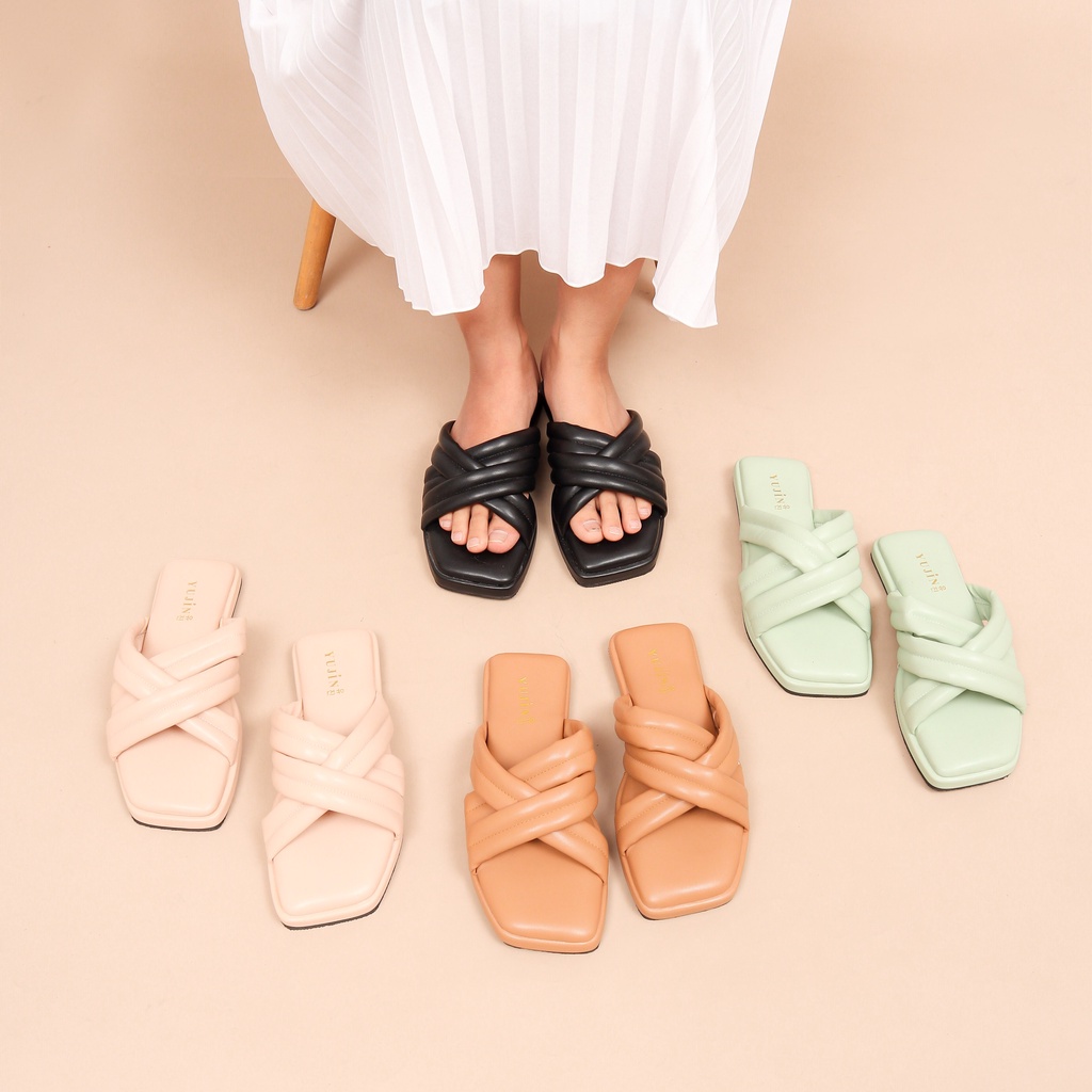 YUJIN Sandal Teplek Wanita Haruka Korean Fashion Style Sandals