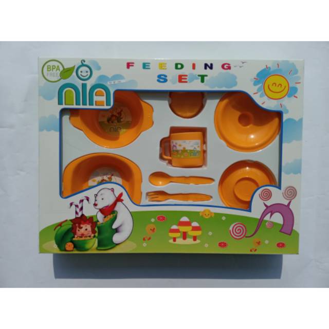 Feeding Set Nia Besar / Peralatan Makan Bayi Satu Set