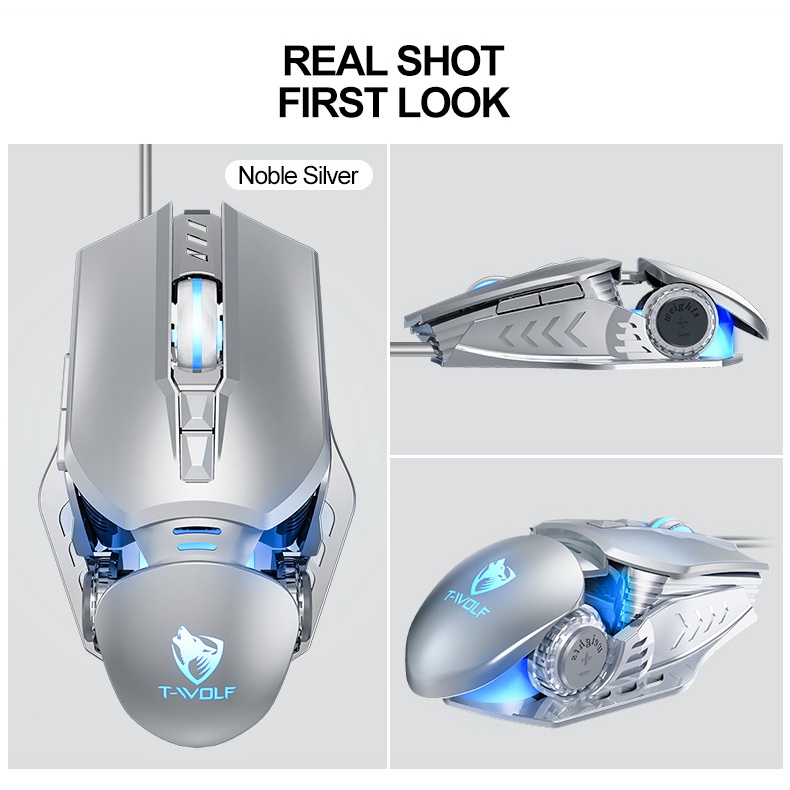 G5 Mouse Gaming Kabel USB 4 Grade 6400 DPI Dengan Lampu Breathing Untuk Komputer