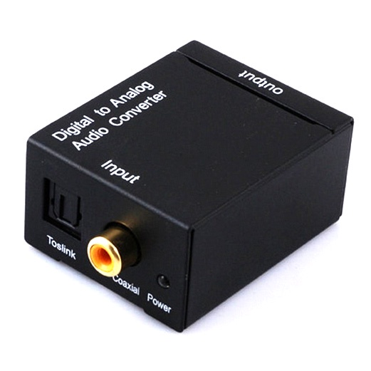 Konverter Audio DAC Digital to Analog Coaxial &amp; Toslink ke RCA - TC51800 - Black