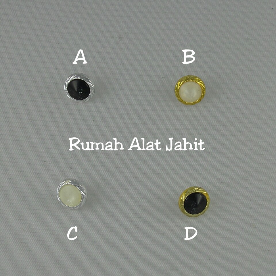 Kancing Akrilik Bulat Motif Bergelombang 12mm