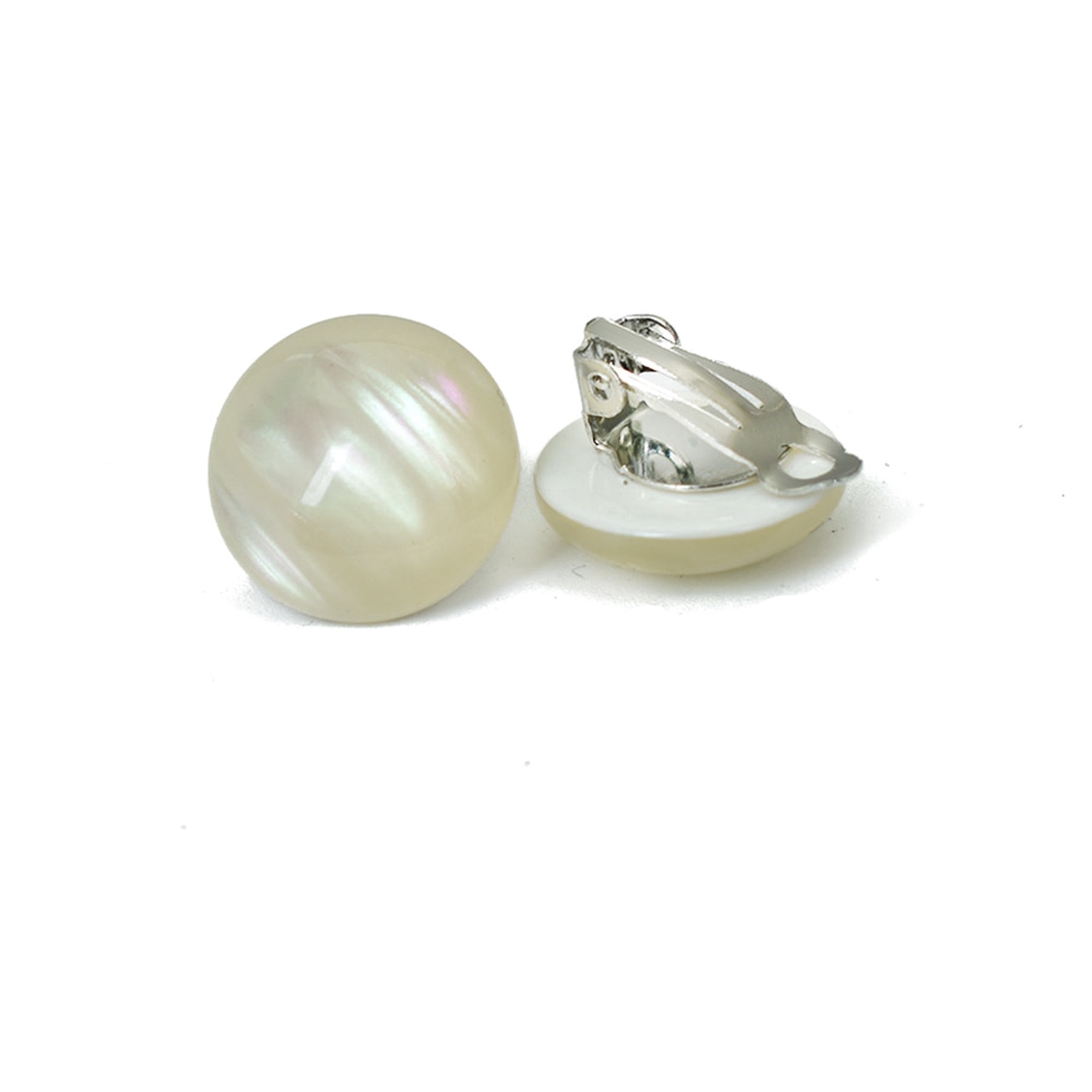 Anting Klip Tanpa Tindik Bentuk Bulat / Oval / Persegi Panjang Geometris Bahan Resin Untuk Wanita