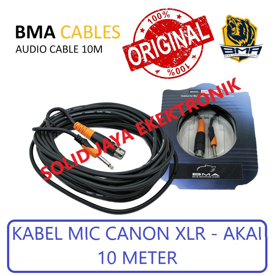 KABEL MIC MIK MICROPHONE 10M MIKROPHONE CANON XLR AKAI 10 M 10 METER HI QUALITY BMA ASLI ORIGINAL