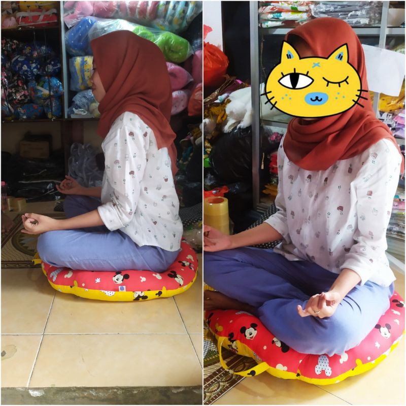 Bantal Duduk jumbo  65×65 / bantal yoga / bantal lesehan bulat  / bantal bumil