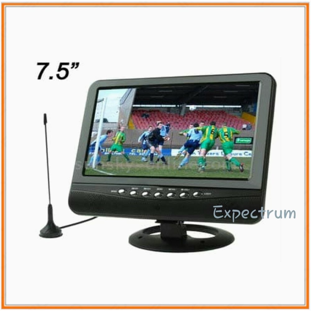 TFT LCD Color Analog TV 7.5 inch with Wide View Angle - Portable TV.