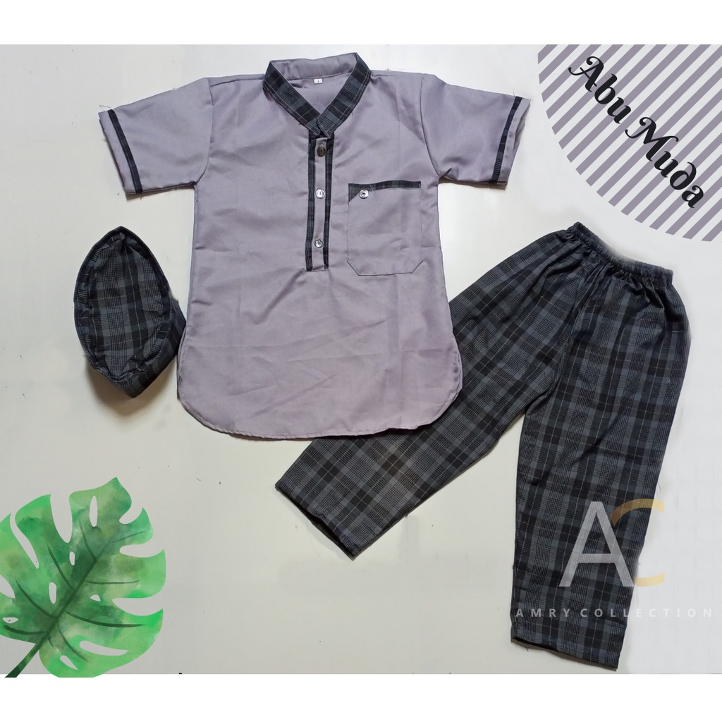 Koko Kurta Anak Motif Kotak Koko turki Anak