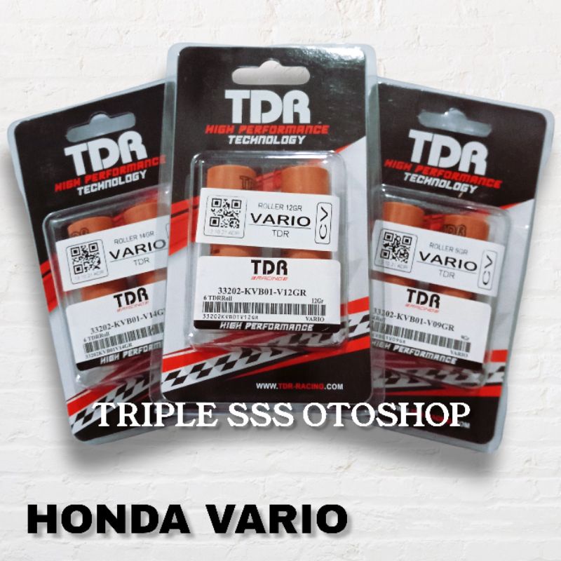 ROLLER SET TDR RACING HONDA VARIO / BEAT FI 9/12/14gram