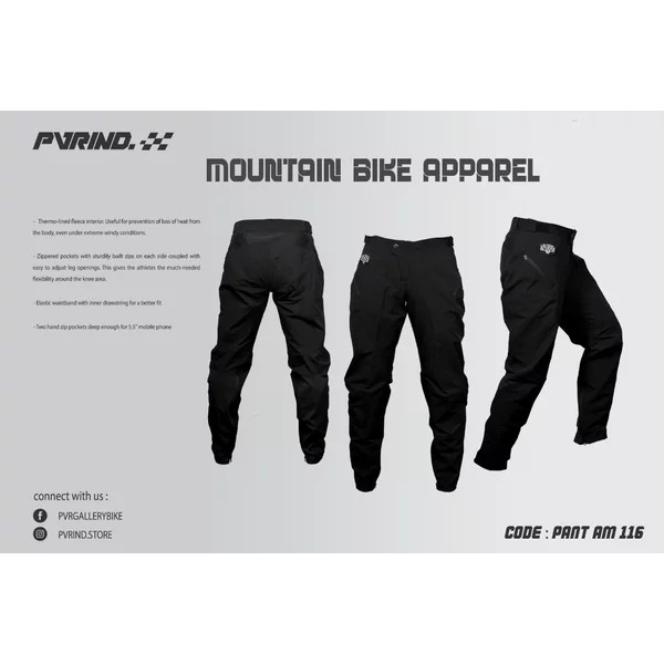 PVR IND LONG PANT 116 CELANA PANJANG WARNA HITAM