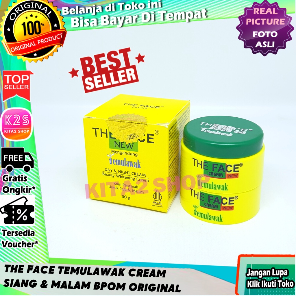 [ BISA BUMIL BUSUI  ] The Face Cream Temulawak Siang & Malam Ori BPOM 50 gr Cream Temulawak The Face