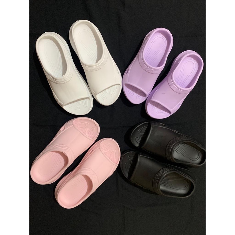 1005_Sandal FUJI slide / Sandal Slipper Wanita Jelly Wedges Platfrom Tebal, bahan EVA lembut