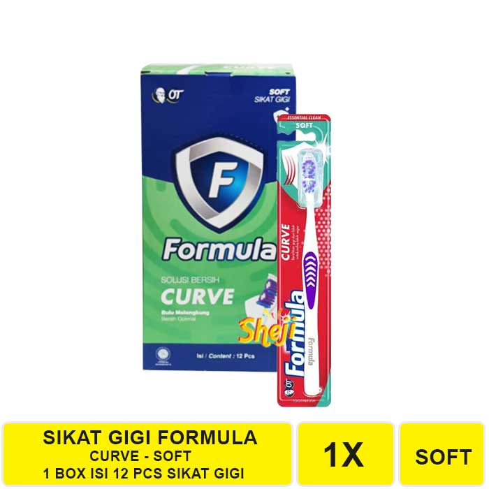 1 BOX ISI 12 PCS SIKAT GIGI FORMULA CURVE