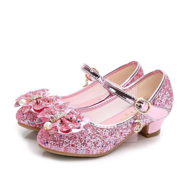 (LOLI-JKT)SP-117 SEPATU HEEL FROZEN PESTA ANAK SEPATU BLINK ELEGANT