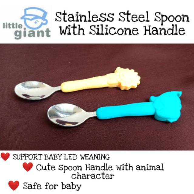 Little Giant Stainless Steel Spoon with Silicone Handle