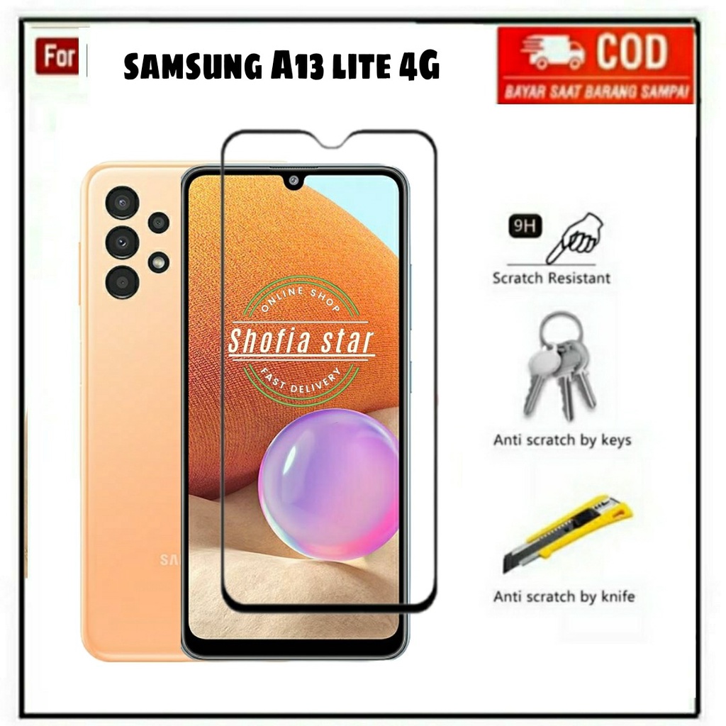 TEMPERED GLASS SAMSUNG A13 LITE TG LAYAR ANTIGORES KACA FULL COVER