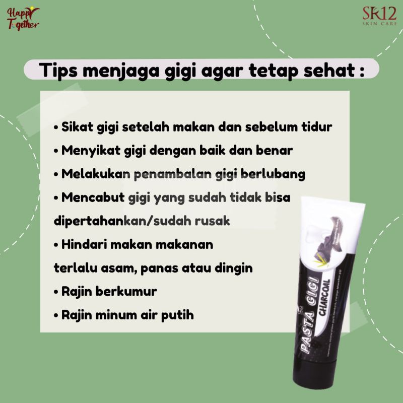 PASTA GIGI CHARCOAL SR12 HERBAL.SKINCARE PEMUTIH GIGI - PENGHILANG BAU MULUT KARANG GIGI