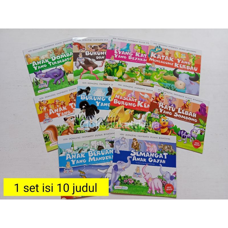 Jual Set Buku Cerita Anak Bergambar Bilingual ( Isi 10 Judul) | Shopee ...