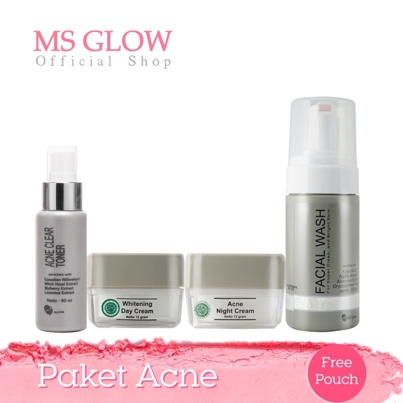MS GLOW PAKET ACNE - PAKET ACNE MS GLOW - MS GLOW ORI