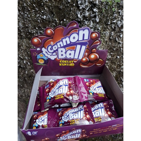 

Cannon Ball Permen Coklat Kunyah 1box isi 24bks