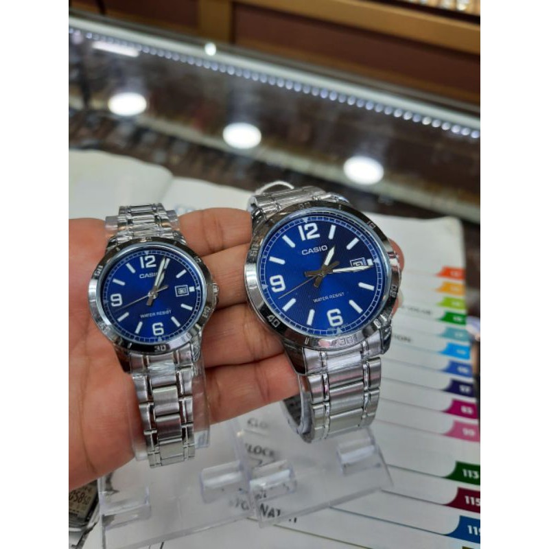 Jam Tangan Couple Casio Original Pria Wanita MTP-V004D-2B LTP-V004D-2B