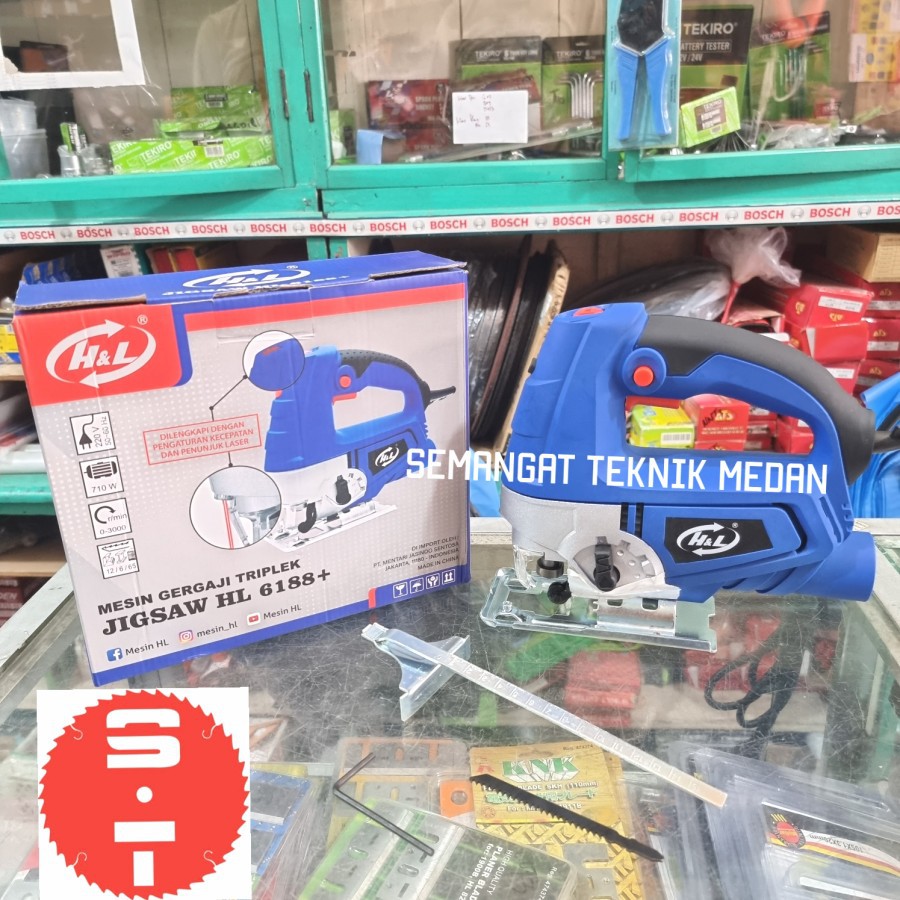 HL6188 MESIN GERGAJI TANGAN JIGSAW JIG SAW LASER H&L H & L 6188 +