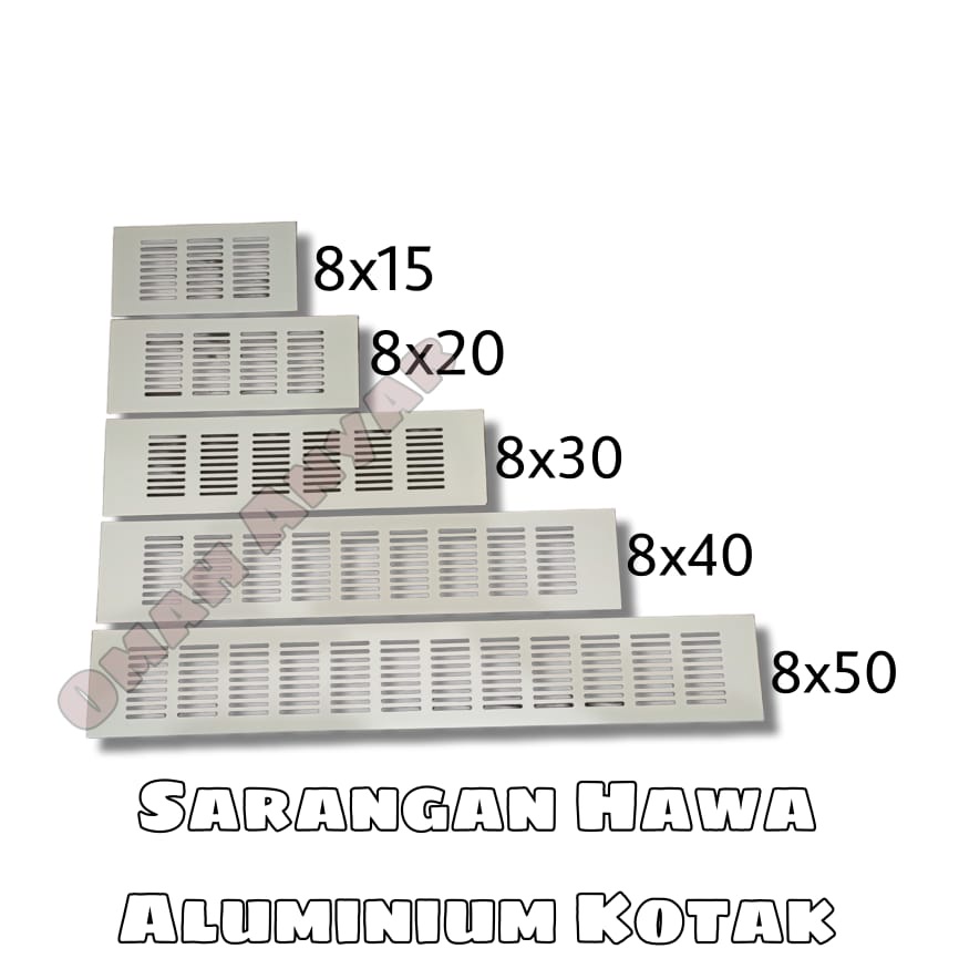 Sarangan Saringan Lubang Hawa Ventilasi Aluminium Angin Kotak Lemari R