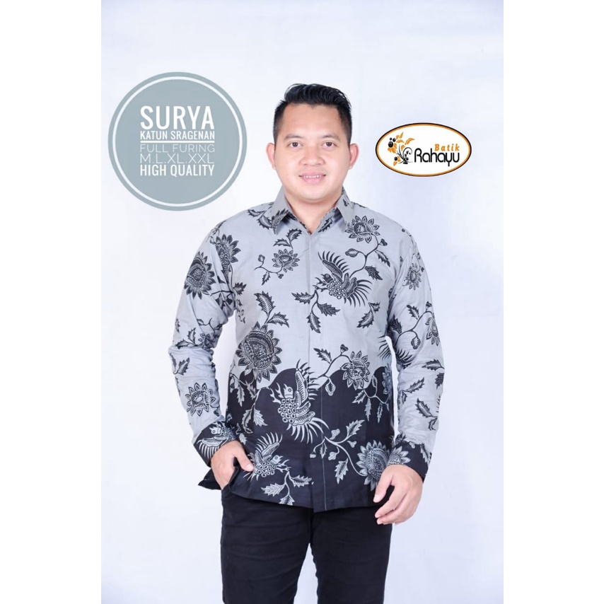 SURYA RAHAYU KEMEJA BATIK PRIA SOLO LENGAN PANJANG LAPIS FURING ATASAN PREMIUM MODERN JIWATRENTEM BAHRAN ALBIRRU MAHESARA WULU KUNING ULAR REDPEN ADHMUKTI RAKABUMING 2 RAINBOW ARYA SALOKA WARMADEWA BIRU 2 UMAR WISTARA PEN BASUDEWA PEN WARMADEWA PEN ABHI