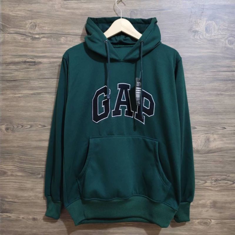HOODIE GAP/SWEATER GAP/HOODIE PRIA LOGO BORDIR BAHAN FLEECE TEBAL L-XL