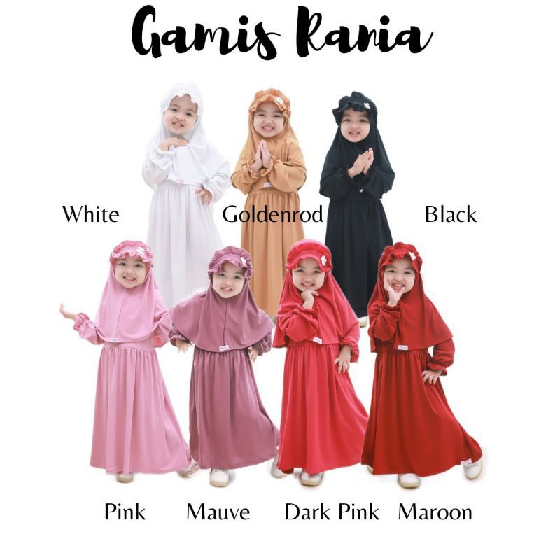 gamis muslim anak perempuan viola set hijab