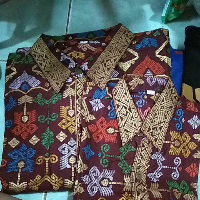 280 Marun Couple Kemeja Batik /anak 1 - 12 Thn /dewasa M-xxl