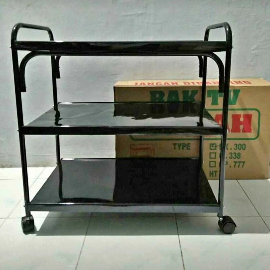 RAK TV 18 INCH BESI 3 SUSUN RODA TROLI TROLLEY