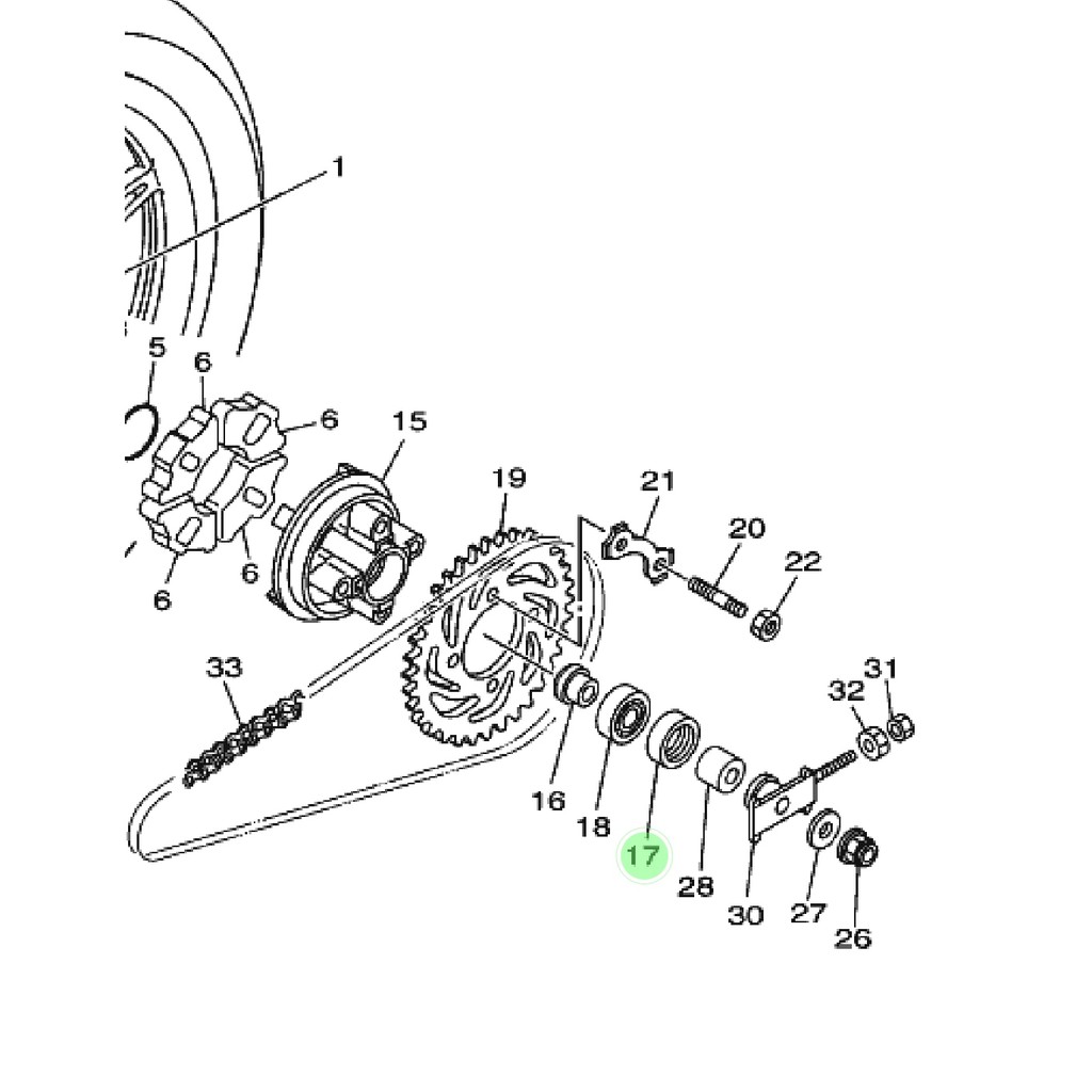 KARET SIL SEAL NAP GIR GEAR BELAKANG BYSON KARBU FI INJEKSI R15 OLD LAMA V2 XABRE ORI YGP 93106-26815