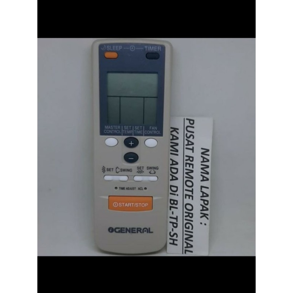 REMOTE REMOT AC FUJITSU GENERAL AR-JW2 ORIGINAL ASLI