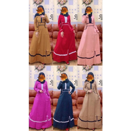 Gamis Katun Bangkok/Gamis Murah/Gamis Katun