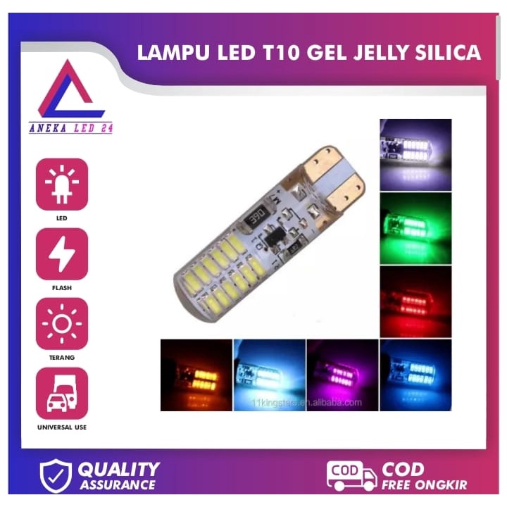 Led Senja T10 24 Volt Nyala Kedip Strobo 24 Led/lampu kota kedip 24 volt