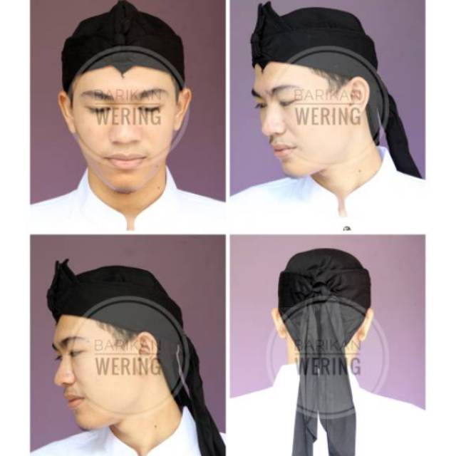 Blangkon Sunda Hitam Polos - Ikat Iket Sunda Hitam Polos
