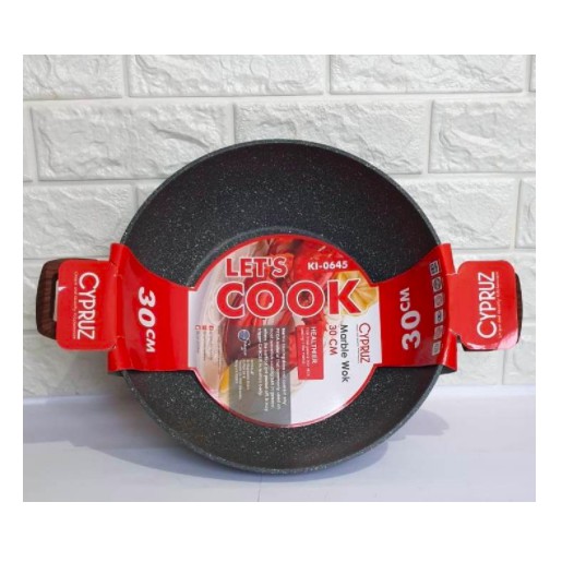 CYPRUZ KI-0645 Kuali 30 Cm Induksi Marble Granit Original Belgium