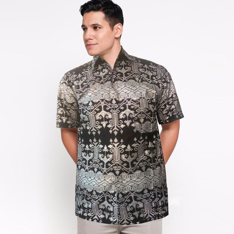 Kemeja Batik Pria Motif Songket Prada Zaki